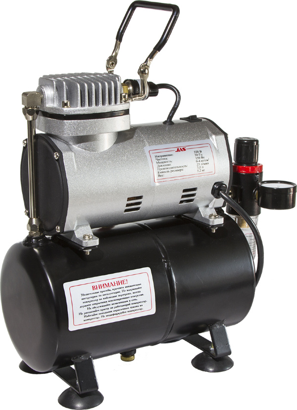 Компрессор JAS 1203, с регулятором давления, автоматика, ресивер