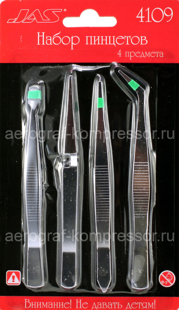 Набор пинцетов 4 шт. (4109)