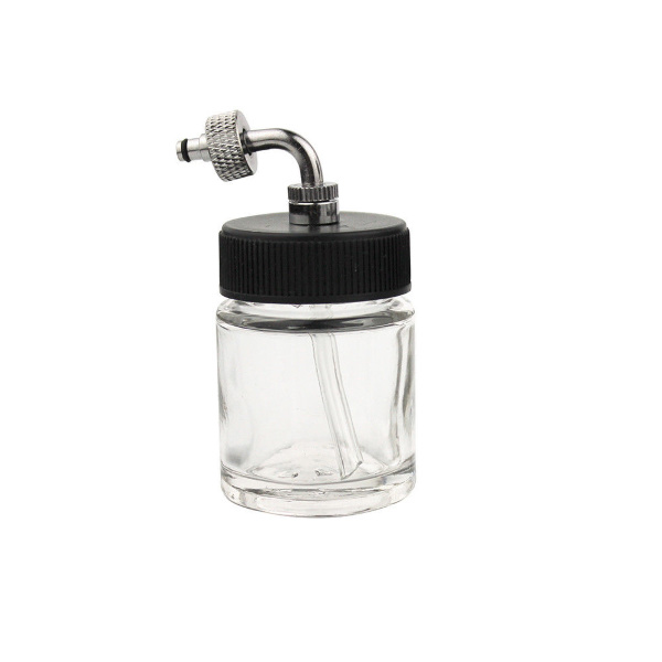 Баночка с крышкой, 22 мл, стекло, трубка 90 градусов (1504)