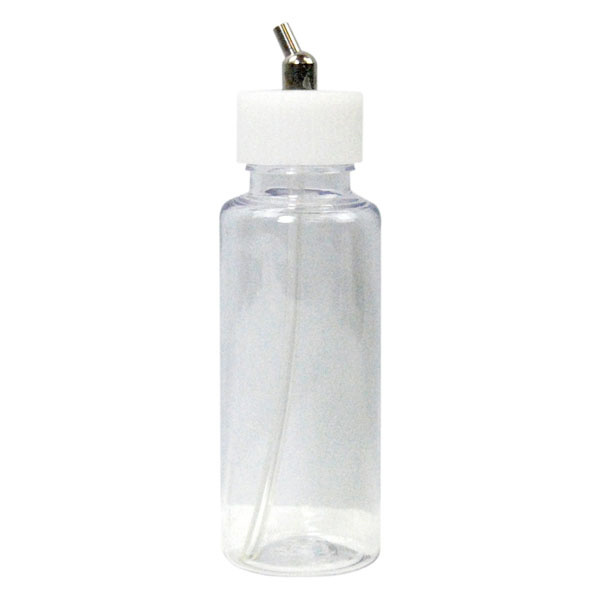 Баночка с крышкой, 100 мл, трубка 60 градусов, пластик (1557)