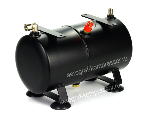 Ресивер для компрессора 1203 с переходниками и клапаном