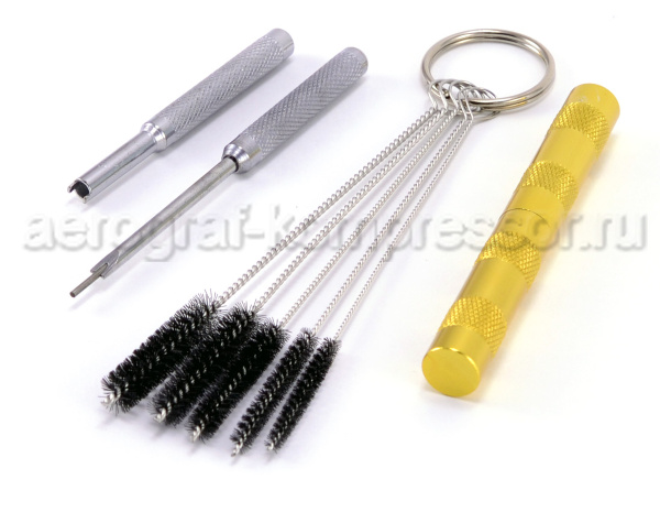 Набор инструментов для разборки и чистки аэрографа, 4 предмета (1636)