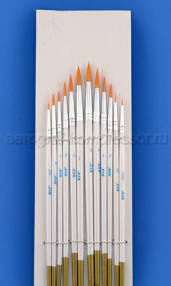 Набор кистей, круглые, 12 штук