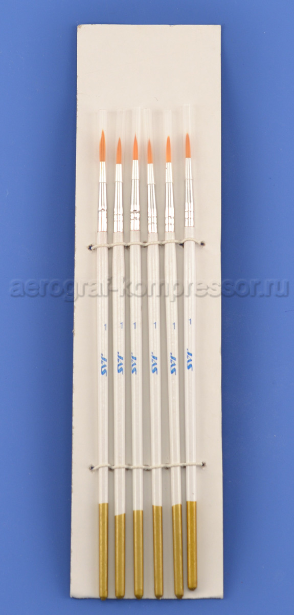 Набор кистей, круглые, 6 шт