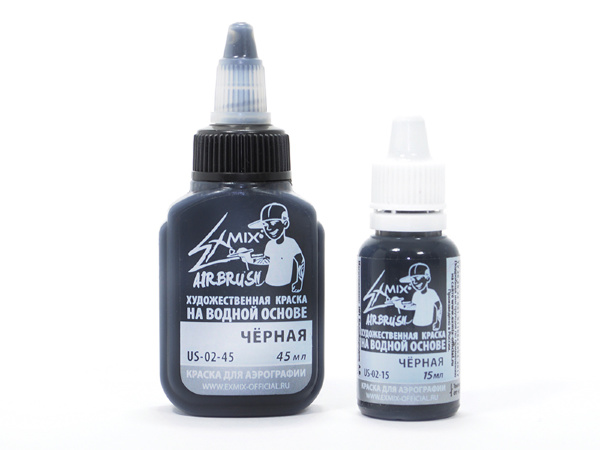Краска для аэрографии Exmix чёрная