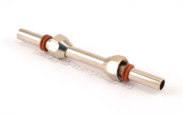 Переходник гайка M12x1 - трубка - гайка M12x1 (8110)